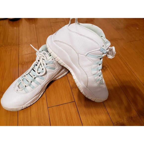 Air Jordan Retro 10 White/ Ice Green Size 8  (2005)31177013100 Women\'s main image 9